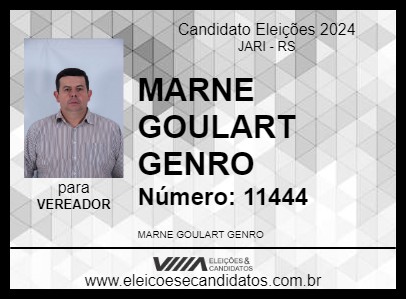 Candidato MARNE GOULART GENRO 2024 - JARI - Eleições