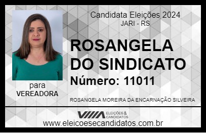 Candidato ROSANGELA DO SINDICATO 2024 - JARI - Eleições