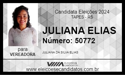 Candidato JULIANA  ELIAS 2024 - TAPES - Eleições