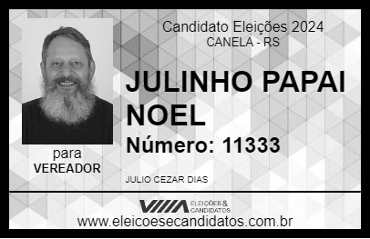 Candidato JULINHO PAPAI NOEL 2024 - CANELA - Eleições