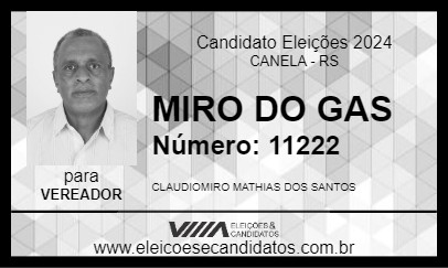 Candidato MIRO DO GAS 2024 - CANELA - Eleições