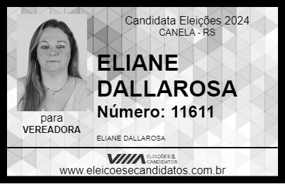 Candidato ELIANE DALLAROSA 2024 - CANELA - Eleições