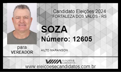 Candidato SOZA 2024 - FORTALEZA DOS VALOS - Eleições