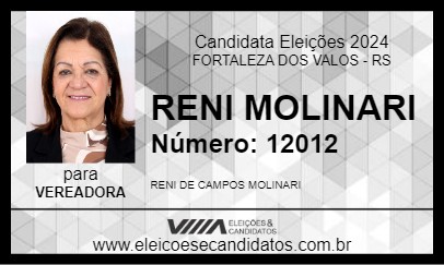 Candidato RENI MOLINARI 2024 - FORTALEZA DOS VALOS - Eleições