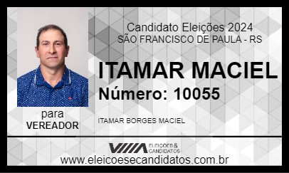 Candidato ITAMAR MACIEL 2024 - SÃO FRANCISCO DE PAULA - Eleições