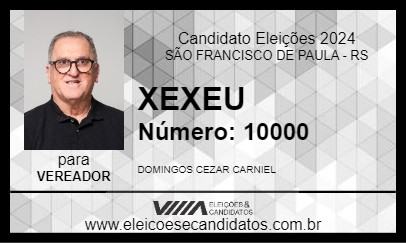 Candidato XEXEU 2024 - SÃO FRANCISCO DE PAULA - Eleições