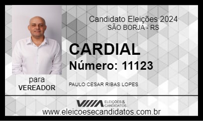 Candidato CARDIAL 2024 - SÃO BORJA - Eleições