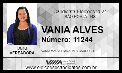 Candidato VANIA ALVES 2024 - SÃO BORJA - Eleições