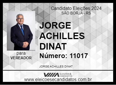 Candidato JORGE DINAT 2024 - SÃO BORJA - Eleições