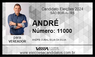 Candidato ANDRÉ 2024 - SÃO BORJA - Eleições