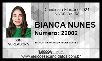 Candidato BIANCA NUNES 2024 - ALVORADA - Eleições