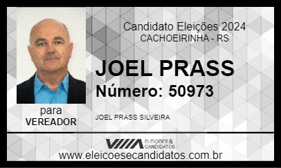 Candidato JOEL PRASS 2024 - CACHOEIRINHA - Eleições