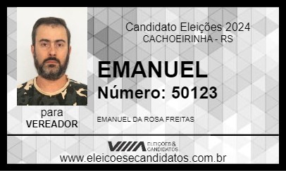 Candidato EMANUEL 2024 - CACHOEIRINHA - Eleições