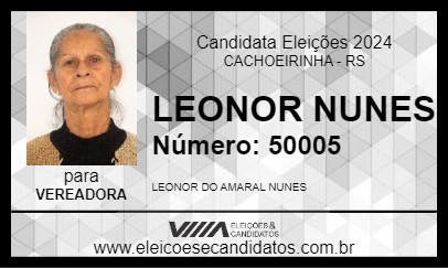 Candidato LEONOR NUNES 2024 - CACHOEIRINHA - Eleições