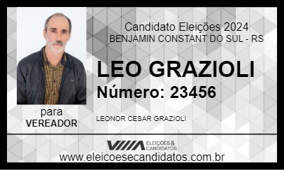 Candidato LEO GRAZIOLI 2024 - BENJAMIN CONSTANT DO SUL - Eleições