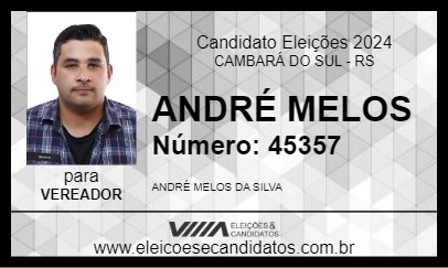 Candidato ANDRÉ MELOS 2024 - CAMBARÁ DO SUL - Eleições