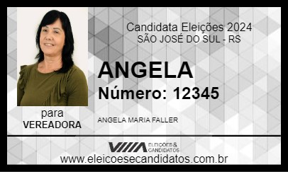 Candidato ANGELA 2024 - SÃO JOSÉ DO SUL - Eleições