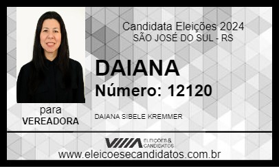 Candidato DAIANA 2024 - SÃO JOSÉ DO SUL - Eleições