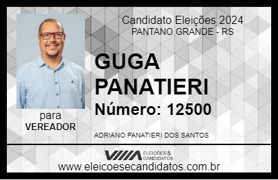 Candidato GUGA PANATIERI 2024 - PANTANO GRANDE - Eleições