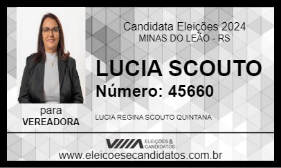 Candidato LUCIA SCOUTO 2024 - MINAS DO LEÃO - Eleições