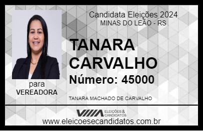 Candidato TANARA CARVALHO 2024 - MINAS DO LEÃO - Eleições