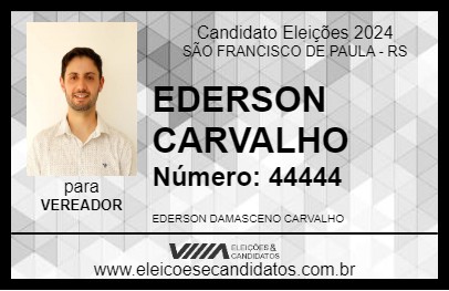 Candidato EDERSON CARVALHO 2024 - SÃO FRANCISCO DE PAULA - Eleições