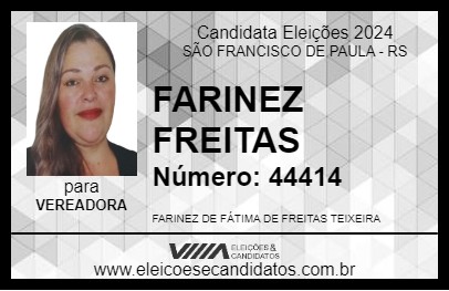 Candidato FARINEZ FREITAS 2024 - SÃO FRANCISCO DE PAULA - Eleições