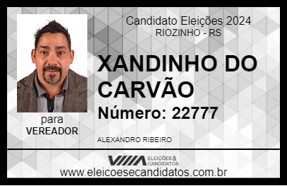 Candidato XANDINHO DO CARVÃO 2024 - RIOZINHO - Eleições