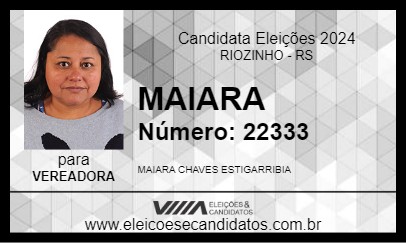 Candidato MAIARA 2024 - RIOZINHO - Eleições