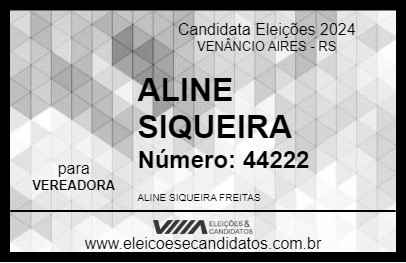 Candidato ALINE SIQUEIRA 2024 - VENÂNCIO AIRES - Eleições