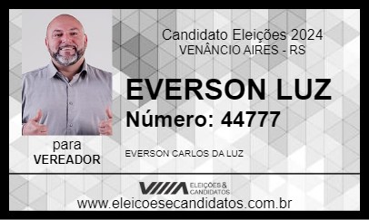 Candidato EVERSON LUZ 2024 - VENÂNCIO AIRES - Eleições