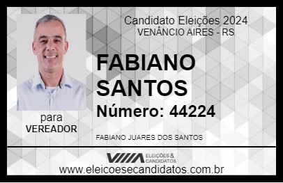 Candidato FABIANO SANTOS 2024 - VENÂNCIO AIRES - Eleições