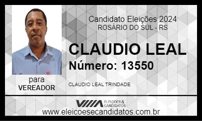 Candidato CLAUDIO LEAL 2024 - ROSÁRIO DO SUL - Eleições