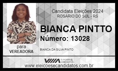 Candidato BIANCA PINTTO 2024 - ROSÁRIO DO SUL - Eleições