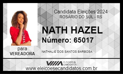 Candidato NATH HAZEL 2024 - ROSÁRIO DO SUL - Eleições