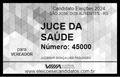 Candidato JUCE DA SAÚDE 2024 - SÃO JOSÉ DOS AUSENTES - Eleições