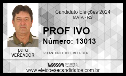 Candidato PROF IVO 2024 - MATA - Eleições