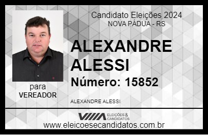 Candidato ALEXANDRE ALESSI 2024 - NOVA PÁDUA - Eleições