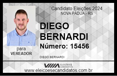 Candidato DIEGO BERNARDI 2024 - NOVA PÁDUA - Eleições