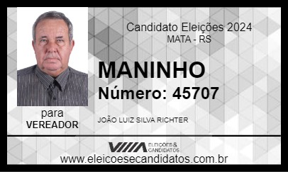 Candidato MANINHO 2024 - MATA - Eleições