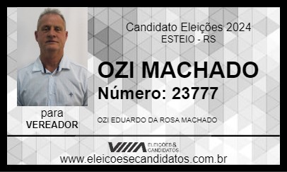 Candidato OZI MACHADO 2024 - ESTEIO - Eleições