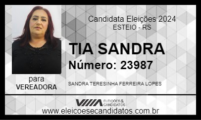 Candidato TIA SANDRA 2024 - ESTEIO - Eleições