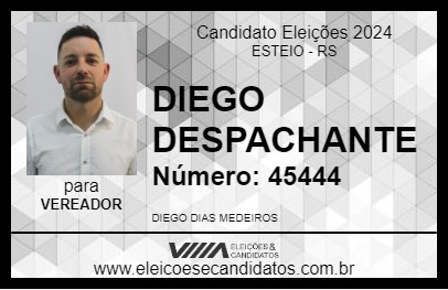 Candidato DIEGO DESPACHANTE 2024 - ESTEIO - Eleições