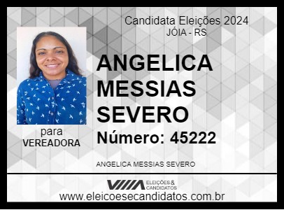 Candidato ANGELICA MESSIAS SEVERO 2024 - JÓIA - Eleições