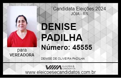 Candidato DENISE PADILHA 2024 - JÓIA - Eleições