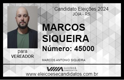 Candidato MARCOS SIQUEIRA 2024 - JÓIA - Eleições