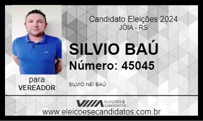 Candidato SILVIO BAÚ 2024 - JÓIA - Eleições