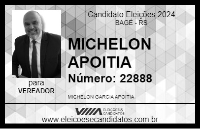 Candidato MICHELON APOITIA 2024 - BAGÉ - Eleições