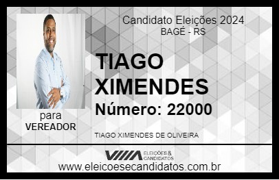 Candidato TIAGO XIMENDES 2024 - BAGÉ - Eleições