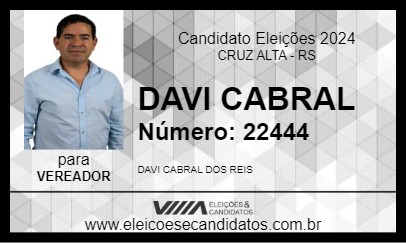 Candidato DAVI CABRAL 2024 - CRUZ ALTA - Eleições